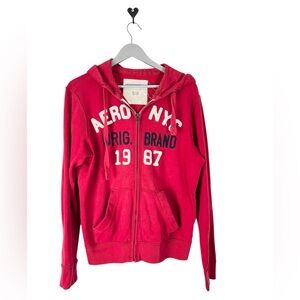 Aeropostale Y2K hoodie size Small‎ Red spell out grunge street Mall